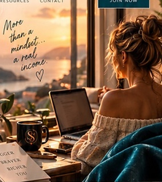 Woman building a digital business from home